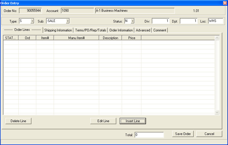 Stream V Order Entry is available directly from the CRM module. If the order is part of an opportunity, you simply select the opportunity number during order entry and it is tied to the Opportunity.